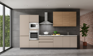 cucina-lineare-componibile-beige-legno-rovere-italiano-2colonne