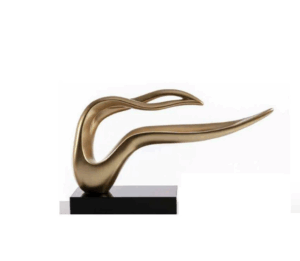 scultura-inresina-flusso-oro-gold-