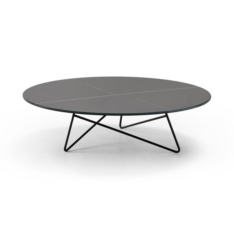 Tavolino Ermione 90 top vetro/ceramica - Meme Design - immagine 2