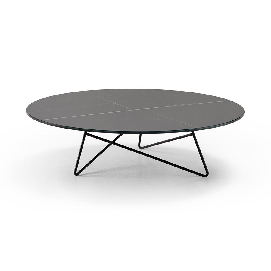 Tavolino Ermione 90 top vetro/ceramica - Meme Design - immagine 2