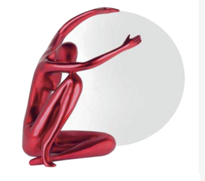 lampada-scultura-donna-su-sfera-rosso-metallizzato-ambienti-glamour