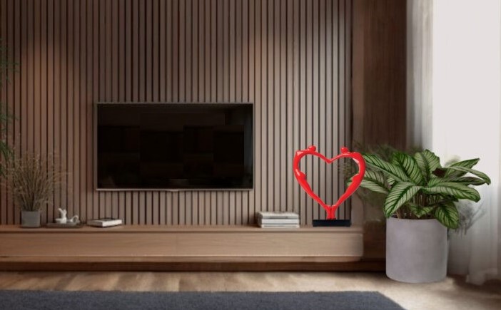 Scultura red heart - Ambienti Glamour