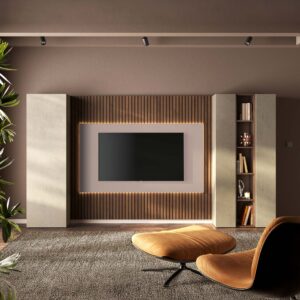 parete-tv-attrezzata-pannello-boiserie-dogata-cannette-legno-noce-mercure-colonne-argilla (1)