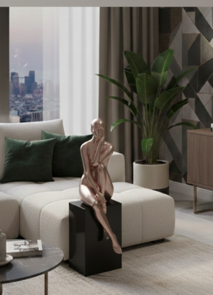 scultura-in-resina-ambienti-glamour-rosa-nero- - Copia