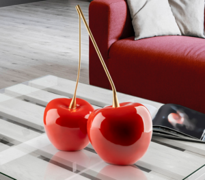 scultura-in-resina-ciliegie-rosse-coppia-di-ciliegie