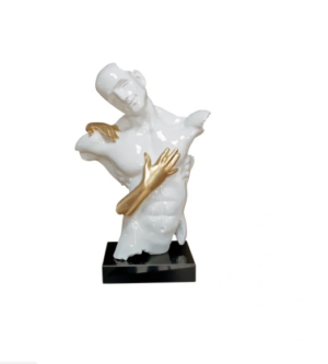 scultura-in-resina-il-mito-dell'amore-ambienti-glamour-bianco-e-oro