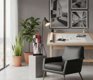 scultura-in-resina-irobot-ambienti-glamour-colorata