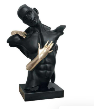 scultura-in-resina-mi-manchi-busto-uomo-nero-ambienti-glamour