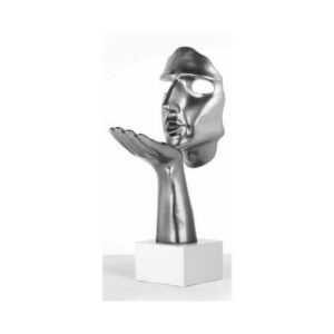 scultura-in-resina-soffio-di-vento-pensiero-offerto-antracite-metallizzato-