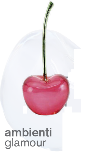 scultura-in-resina-trasparente-ciliegia-rossa-ambienti-glamour-