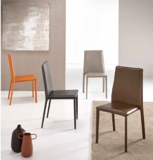 sedia-lory-similcuoio-arancione-grigio-chiaro-grigio-scuro-marrone