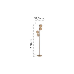 Lampada-da-terra-disegno-tecnico-Honey-PT4-piantana-oro