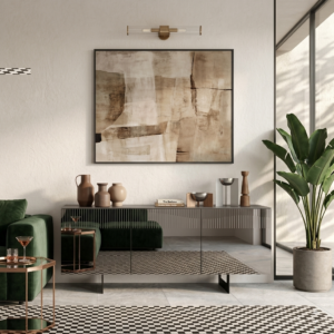madia-3-ante-specchio-fumè-antracite-piedi-metallo-slitta-zona-living-soggiorno