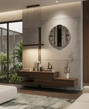 orologio-da-parete-specchio-fumè-fascia-nera-meridiano-design-