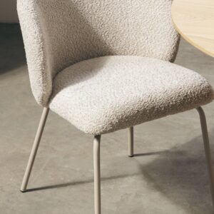 sedia-poltroncina-tessuto-bouclè-beige-chiaro-struttura-tortora-chiaro (4)