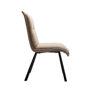 sedia-imbottita-tessuto-trapuntata-cuscinoni-beige-grigio-struttura-metallo-nero (6)