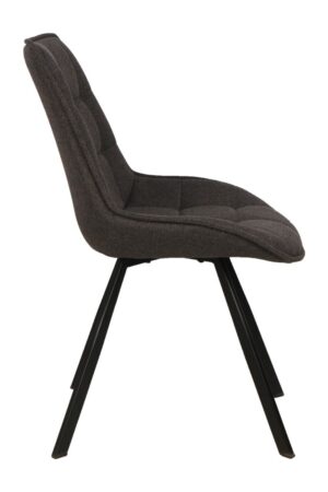 sedia-imbottita-tessuto-trapuntato-a-quadri-giallo-grigio-marrone-struttura-metallo-nero (2)