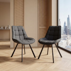 sedia-imbottita-tessuto-trapuntato-a-quadri-giallo-grigio-marrone-struttura-metallo-nero (4)
