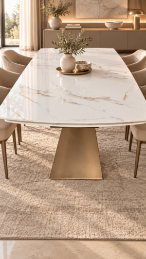 tavolo-a-botte-gres-ceramica-carrara-gold-lucido-struttura-champagne-oro-spazzolato-tavolo-allungabile-180-cm (1)