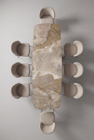 tavolo-a-botte-allungabile-180cm-kaleido-ceramica-chocolate-lucido-struttura-metallo-tortora-design (3)
