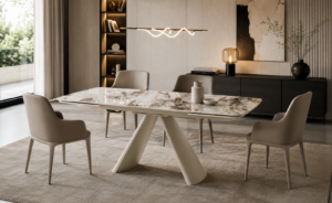 tavolo-a-botte-piano-bianco-lucido-marmorizzato-struttura-cachemire-beige-tavolo-allungabile-160-240cm (4)