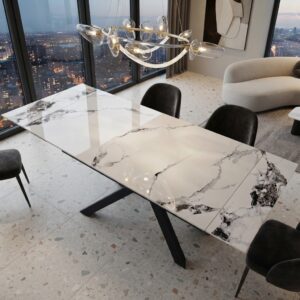 tavolo-rettangolare-allungabile-gres-ceramica-michelangelo-bioanco-lucido-struttura-metallo-nero-140cm (1)