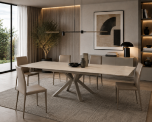 tavolo-rettangolare-allungabile-travertino-opaco-struttura-metallo-tortora-160cm-allungabile-a-240-cm (1)