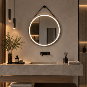 specchio-tondo-led-luce-naturale-4000k-luce-naturale-specchio-tondo-cinghia-ecopelle-nera (1)