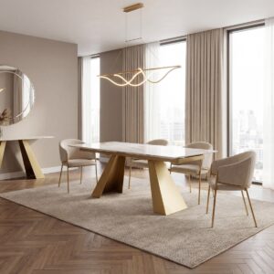 tavolo-rettangolare-allungabile-gres-ceramica-calacatta-gold-lucido-struttura-oro-160cm-240cm (1)