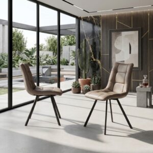 sedia-ecopelle-similpelle-spessorata-grigio-marrone-struttura-metallo-nero (2)
