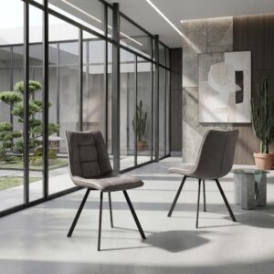 sedia-ecopelle-similpelle-spessorata-grigio-marrone-struttura-metallo-nero (3)