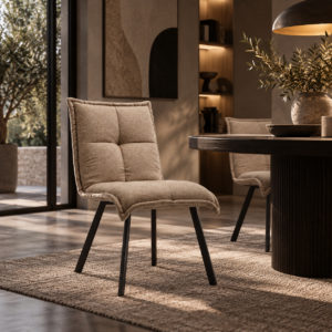 sedia-trapuntata-tessuto-beige-struttura-nera-sedia-imbottita-a-quadri (1)